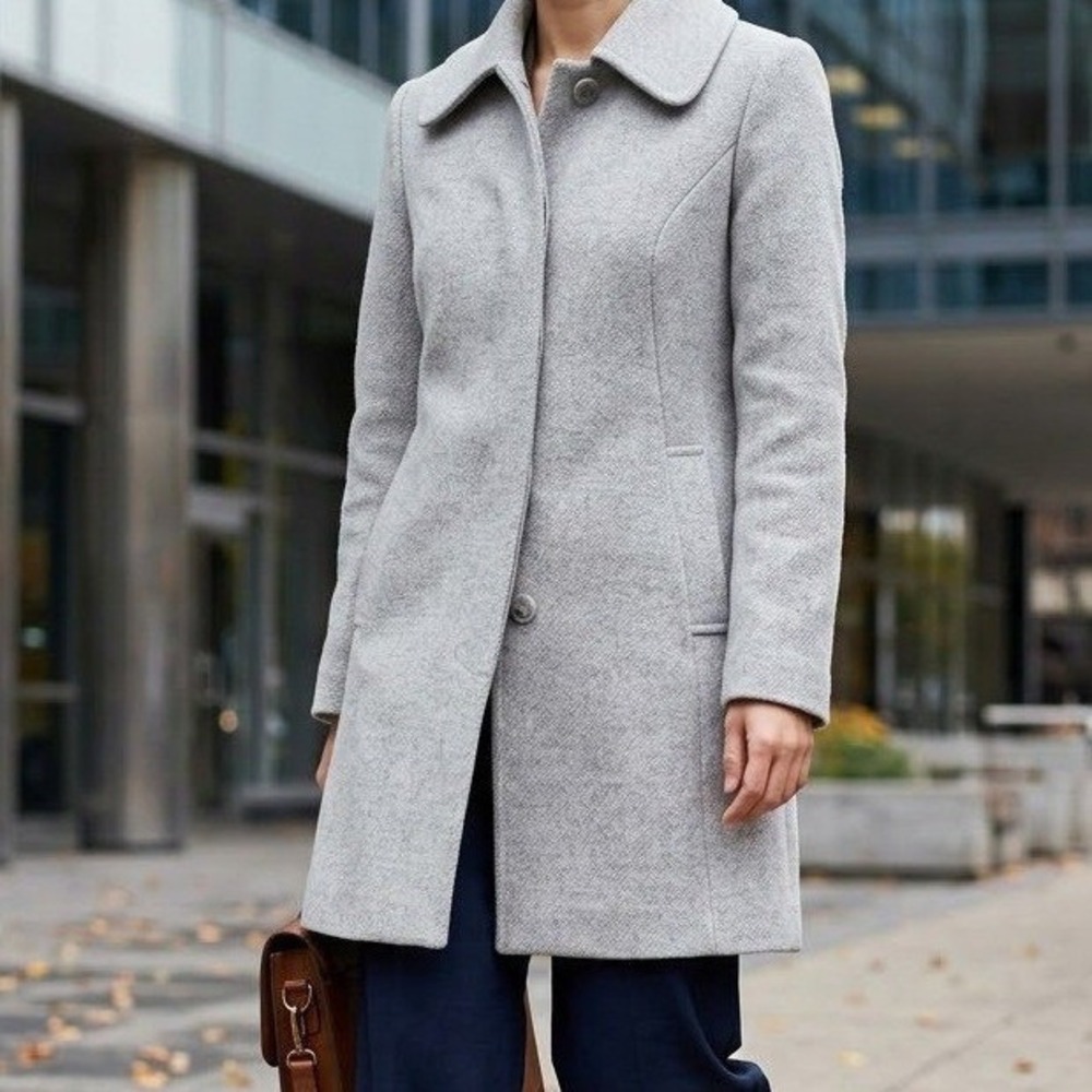 Wilfred Wool Cashmere Coat S Grey Minimal Luxury Winter Office Career Work Lux